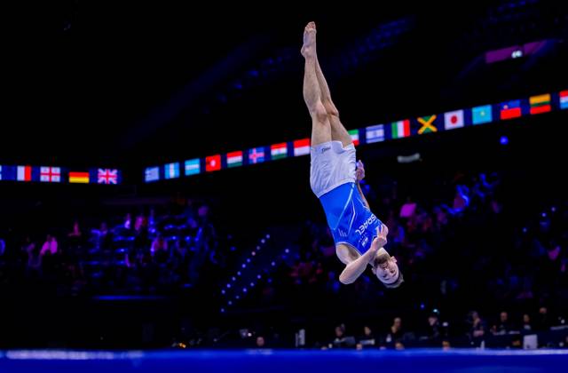 ROTTERDAM - XXX (ISR) in action during the qualifications at the World Gymnastics Championships in Rotterdam Ahoy. IRIS VAN DEN BROEK ANP xVIxANPxSportx xxANPxIVx 572836603 originalFilename: 572836603.jpg