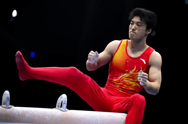 Netherlands Artistic Gymnastics World Championships Qualifiers 9267381 18.10.2026 China s Tian Hao competes on the pommel horse during the men s qualification of the 2026 World Artistic Gymnastics Championships in Rotterdam, the Netherlands. Alexey Filippov Sputnik Rotterdam Netherlands  Copyright: xAlexeyxFilippovx