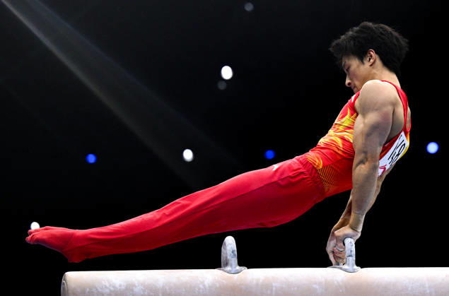 Netherlands Artistic Gymnastics World Championships Qualifiers 9267388 18.10.2026 China s Tian Hao competes on the pommel horse during the men s qualification of the 2026 World Artistic Gymnastics Championships in Rotterdam, the Netherlands. Alexey Filippov Sputnik Rotterdam Netherlands  Copyright: xAlexeyxFilippovx