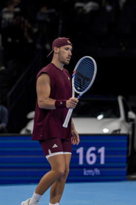 TENNIS : ATP, Tennis Herren 250 - Grand Tennis AURA - Decines (France) 18 10 2026 Kyrian JACQUET (FRA) vs Sascha GUEYMARD WAYENBURG (FRA) during the qualifying tournament of the Auvergne Rhône-Alpes Grand Prix at the LDLC Arena in Décines on October 18, 2026. Photo Sandrine Thesillat PsNewZ Copyright: xSandrinexTHESILLATx