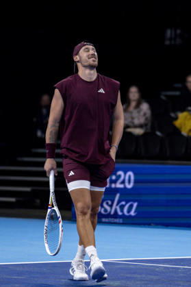 TENNIS : ATP, Tennis Herren 250 - Grand Tennis AURA - Decines (France) 18 10 2026 Kyrian JACQUET (FRA) vs Sascha GUEYMARD WAYENBURG (FRA) during the qualifying tournament of the Auvergne Rhône-Alpes Grand Prix at the LDLC Arena in Décines on October 18, 2026. Photo Sandrine Thesillat PsNewZ Copyright: xSandrinexTHESILLATx