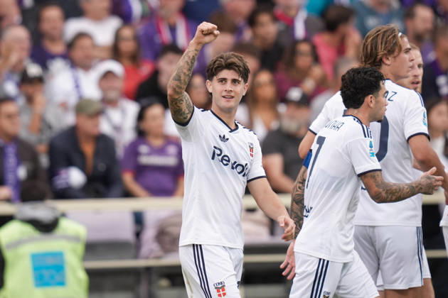 Como’s Mattia Liberali celebrates after scoring the 0-1 goal for his team during the Serie A soccer match between Fiorentina and Como at the Artemio Franchi Stadium in Florence, north Italy - Sunday, October 18, 2026 -  Copyright: xMassimoxPaolone LaPressex