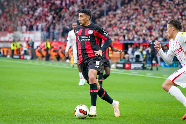 Deutschland: Fussball Bundesliga 2026 - 2027, 6. Spieltag - Bayer 04 Leverkusen vs SC Freiburg - BayArena (Leverkusen): Ezequiel Fernandez (Bayer 04 Leverkusen, 6) Copyright: xJOERANxSTEINSIEKx