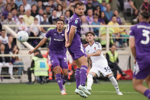 Como’s Mattia Liberali goal 0-1 during the Serie A soccer match between Fiorentina and Como at the Artemio Franchi Stadium in Florence, north Italy - Sunday, October 18, 2026 -  Copyright: xMassimoxPaolone LaPressex
