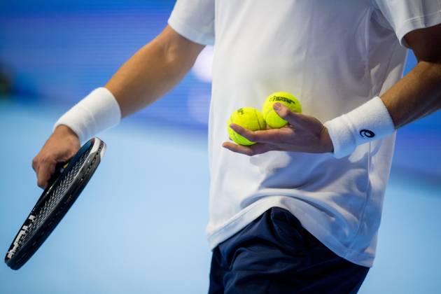 Clement Chidekh of France pictured in action during the European Open ATP, Tennis Herren tennis tournament in Brussels, on Sunday 18 October. This year s edition of the tournament is taking place from 17 to 25 October JASPERxJACOBS  x190208791x