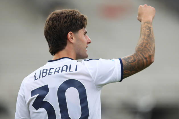 Mattia Liberali of Como 1907 celebrates the goal of 0-1 scored during the serie A match between ACF Fiorentina and Como 1907 at Artemio Franchi Stadium in Firenze (Italy), October 18, 2026. massimilianoxcarnabuci