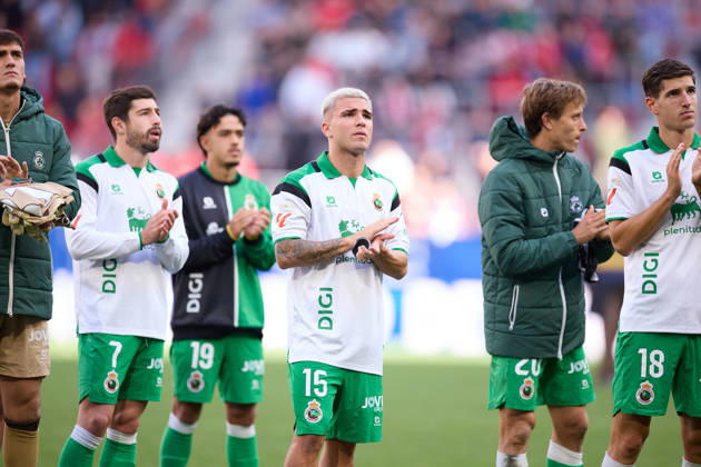 October 18, 2026, Pamplona, Navarra, SPAIN: Pablo Garcia of Real Racing Club de Santander reacts to the supporters during the LaLiga EA Sports match between CA Osasuna and Real Racing Club de Santander at El Sadar on October 18, 2026, in Pamplona, Spain. CA Osasuna V Racing De Santander - LaLiga EA Sports  - ZUMAa181 20261018_zaa_a181_129 Copyright: xRicardoxLarreinax