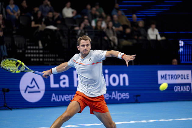TENNIS : ATP, Tennis Herren 250 - Grand Tennis AURA - Decines (France) 18 10 2026 Valentin ROYER (FRA) vs Clement TABUR (FRA) during the qualifying tournament of the Auvergne Rhône-Alpes Grand Prix at the LDLC Arena in Décines on October 18, 2026. Photo Sandrine Thesillat PsNewZ  Copyright: xSandrinexTHESILLATx