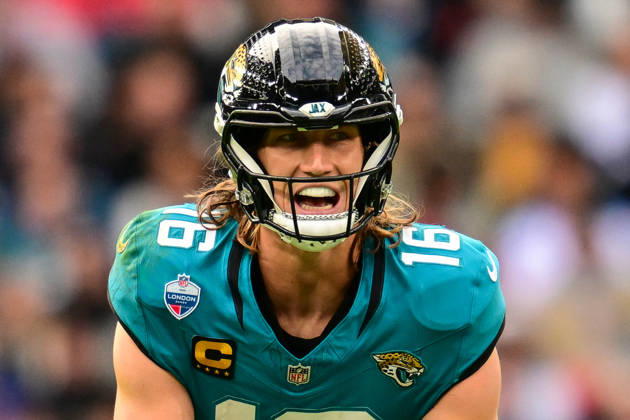 Jacksonville Jaguars v Houston Texans, International Series Trevor Lawrence (16) of Jacksonville Jaguars during the International Series match between Jacksonville Jaguars and Houston Texans at Wembley Stadium, London, UK on 18 October 2026. Editorial use only , Copyright: xDennisxGoodwinx PSI-25022-0102