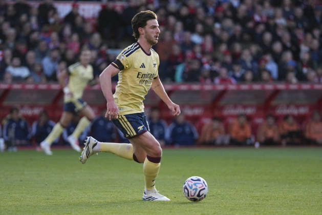 City Ground NOTTINGHAM, ENGLAND - OCTOBER 18th : Declan Rice of Arsenal FC seen in action during the Premier league football match between Nottingham Forest and Arsenal FC at the City Ground on October 18th, 2026 in Nottingham, England. (Paul Bonser Sports Press Photo SPP) Copyright: xPaulxBonserx xSportsxPressxPhotox xSPPx Sportspressphoto_SPR260324