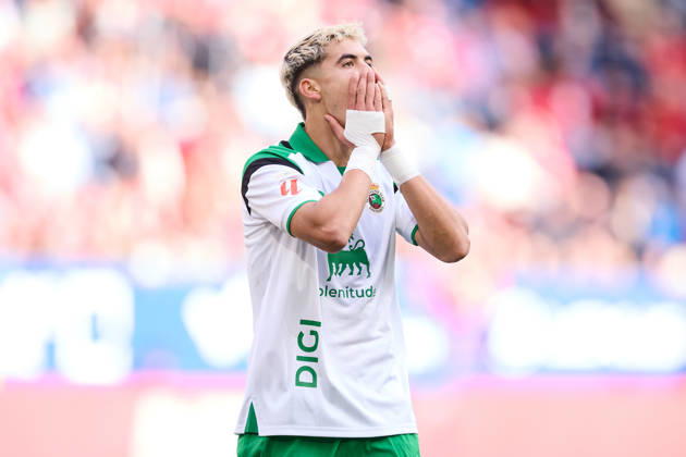 CA Osasuna v Real Racing Club de Santander - LaLiga EA Sports Yassir Zabiri of Real Racing Club de Santander reacts during the LaLiga EA Sports match between CA Osasuna and Real Racing Club de Santander at El Sadar on October 18, 2026, in Pamplona, Spain. Pamplona El Sadar Navarra Spain RL_CAOvRCS_2K26_0056 Copyright: xRicardoxLarreinax