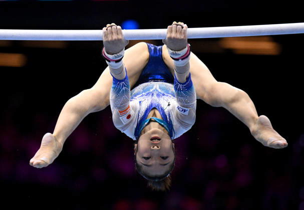 Netherlands Artistic Gymnastics World Championships Qualifiers 9267998 18.10.2026 Japan s Okamura Mana competes on the uneven bars during the women s qualification at the 2026 World Artistic Gymnastics Championships in Rotterdam, the Netherlands. Alexey Filippov Sputnik Rotterdam Netherlands  Copyright: xAlexeyxFilippovx