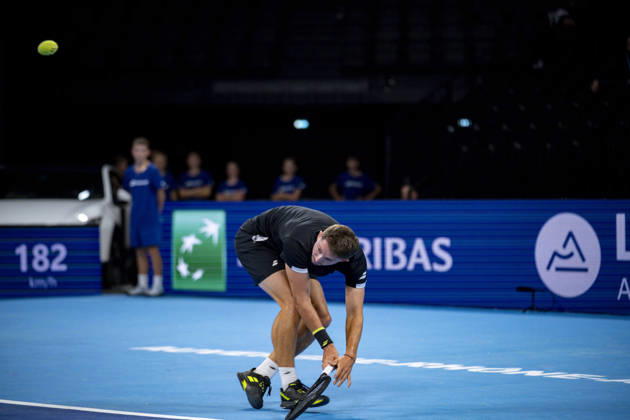 TENNIS : ATP, Tennis Herren 250 - Grand Tennis AURA - Decines (France) 18 10 2026 Ugo BLANCHET (FRA) vs Nicolai BUDKOV KJAER (NOR) during the qualifying tournament of the Auvergne Rhône-Alpes Grand Prix at the LDLC Arena in Décines on October 18, 2026. Photo Sandrine Thesillat PsNewZ Copyright: xSandrinexTHESILLATx