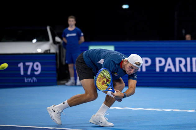 TENNIS : ATP, Tennis Herren 250 - Grand Tennis AURA - Decines (France) 18 10 2026 Ugo BLANCHET (FRA) vs Nicolai BUDKOV KJAER (NOR) during the qualifying tournament of the Auvergne Rhône-Alpes Grand Prix at the LDLC Arena in Décines on October 18, 2026. Photo Sandrine Thesillat PsNewZ Copyright: xSandrinexTHESILLATx