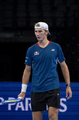 TENNIS : ATP, Tennis Herren 250 - Grand Tennis AURA - Decines (France) 18 10 2026 Ugo BLANCHET (FRA) vs Nicolai BUDKOV KJAER (NOR) during the qualifying tournament of the Auvergne Rhône-Alpes Grand Prix at the LDLC Arena in Décines on October 18, 2026. Photo Sandrine Thesillat PsNewZ Copyright: xSandrinexTHESILLATx