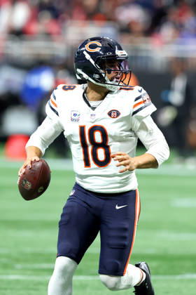 ATLANTA, GA - OCTOBER 18: Caleb Williams (18) of the Chicago Bears scrambles during the Sunday afternoon NFL, American Football Herren, USA game between the Atlanta Falcons and the Chicago Bears on October 18, 2026 at the Mercedes-Benz Stadium in Atlanta, GA. (Photo by David J. Griffin Icon Sportswire) NFL: OCT 18 Bears at Falcons EDITORIAL USE ONLY Icon9532610180133