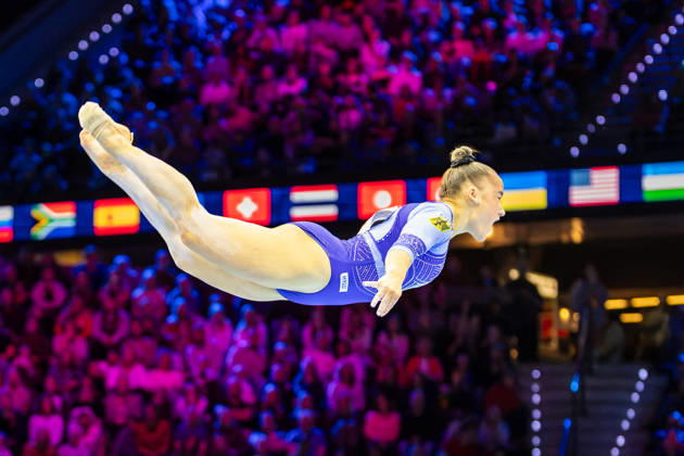 2026-10-18 Artistic Gymnastics World Championships 2026 - Day 2 ROTTERDAM, NETHERLANDS - OCTOBER 18: Madita Mayr of Germany competes during Day 2 of the Artistic Gymnastics World Championships 2026 at Rotterdam Ahoy on October 18, 2026 in Rotterdam, Netherlands. Rotterdam Rotterdam Ahoy Netherlands Content not available for redistribution in The Netherlands directly or indirectly through any third parties. Copyright: xMarcelxvanxPlateringenx