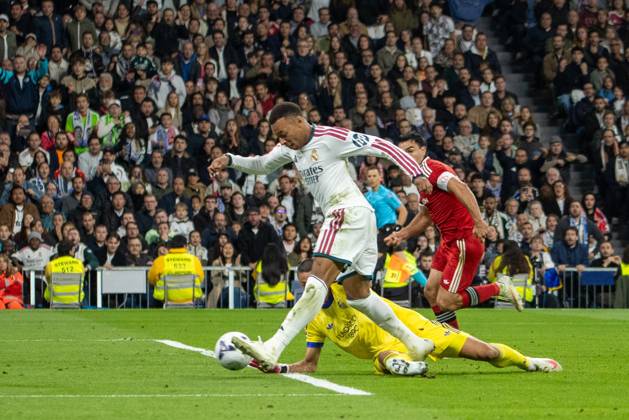 October 18, 2026, Madrid, Spain: Kylian Mbappo (Real Madrid) seen in action during the La Liga EA SPORTS 2026-2027 match between Real Madrid and Sevilla. Madrid Spain - ZUMAs197 20261018_aaa_s197_180 Copyright: xDavidxCanalesx