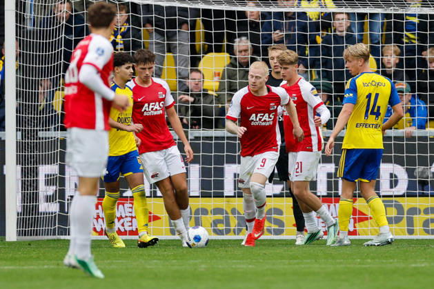 LEEUWARDEN, NETHERLANDS - OCTOBER 18: Mexx Meerdink of AZ after the 2-2 during the Eredivisie 2026 27 match between SC Cambuur and AZ Alkmaar at Kooi Stadium on October 18, 2026 in Leeuwarden, Netherlands.  Copyright: xDijksxMedia MBxMediax