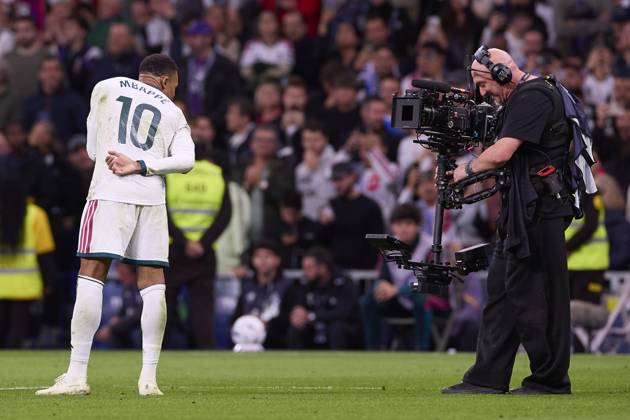 October 18, 2026, Madrid, Spain: Kylian Mbappe (Real Madrid CF) celebrates a goal during the LaLiga EA SPORTS 2026 2027 match between Real Madrid CF and Sevilla FC..Final score: Real Madrid CF 4-1 Sevilla FC. Madrid Spain - ZUMAs197 20261018_aaa_s197_265 Copyright: xFedericoxTitonex