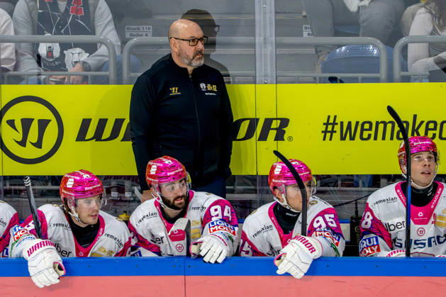 18.10.2026, xkkux, Eishockey, DEL, Krefeld Pinguine - Eisbären Berlin, Saison 2026 27, YAYLA-Arena Krefeld: Cheftrainer Eric Dubois (Eisbären Berlin hc) Nordrhein-Westfahlen Deutschland