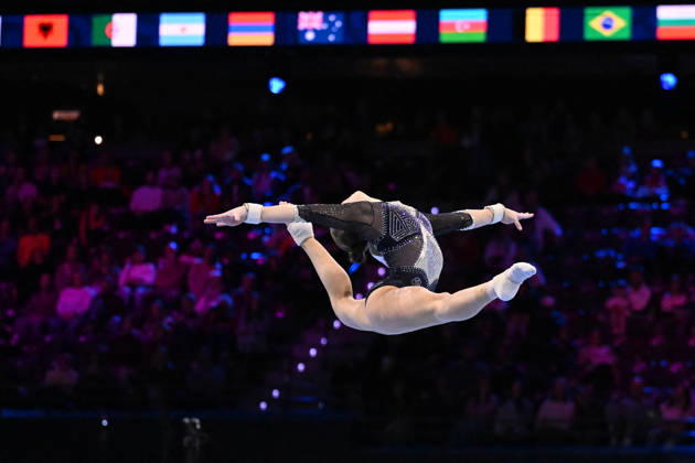 OTHER - Gymnastics - 54th Artistic Gymnastics World Championships Photo by IPA ABACAPRESS.COM89874579 - Giulia PEROTTI (ITALY) performing her floor routine at the 54th Artistic Gymnastics World Championships in Rotterdam, Netherlands, on October 18, 2026 Rotterdam Netherlands  Copyright: xIPAxSport ABACAx