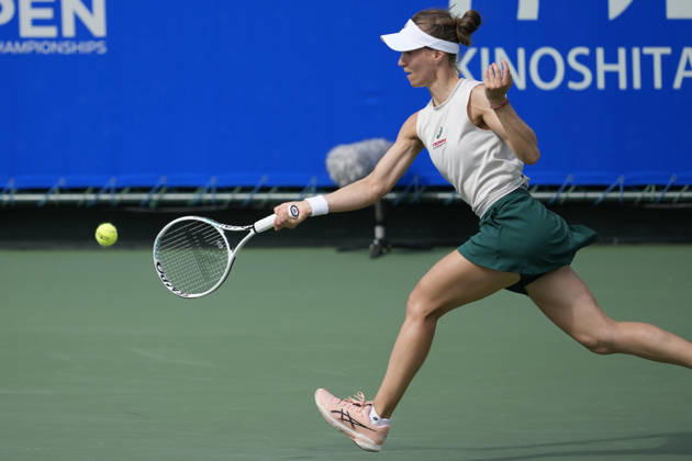 WTA, Tennis Damen Kinoshita Group Japan Open - Day 1 Viktorija Golubic of Switzerland plays during her round of 32 singles match against Mai Hontama of Japan at the 2026 Kinoshita Group Japan Open Women s tennis tournament at Utsubo Tennis Center in Osaka, Japan, on October 19, 2026. Osaka Japan  Copyright: xOwenxHammondx originalFilename:hammond-2026kino261019_npMZT.jpg