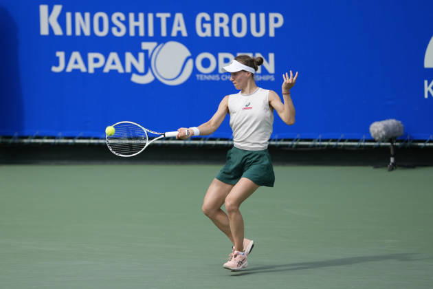 WTA, Tennis Damen Kinoshita Group Japan Open - Day 1 Viktorija Golubic of Switzerland plays during her round of 32 singles match against Mai Hontama of Japan at the 2026 Kinoshita Group Japan Open Women s tennis tournament at Utsubo Tennis Center in Osaka, Japan, on October 19, 2026. Osaka Japan  Copyright: xOwenxHammondx originalFilename:hammond-2026kino261019_np2eJ.jpg