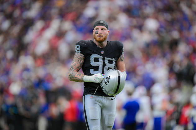 October 18, 2026, Las Vegas, Nevada, USA: Las Vegas Raiders defensive end MAXX CROSBY (98) Walk off the field during week 6 NFL, American Football Herren, USA game at the Allegiant stadium in Las Vegas. The Buffalo Bills Defeated The Las Vegas Raiders 33-30  - ZUMAo117 20261018_zsp_o117_037 Copyright: xMikaelxOnax