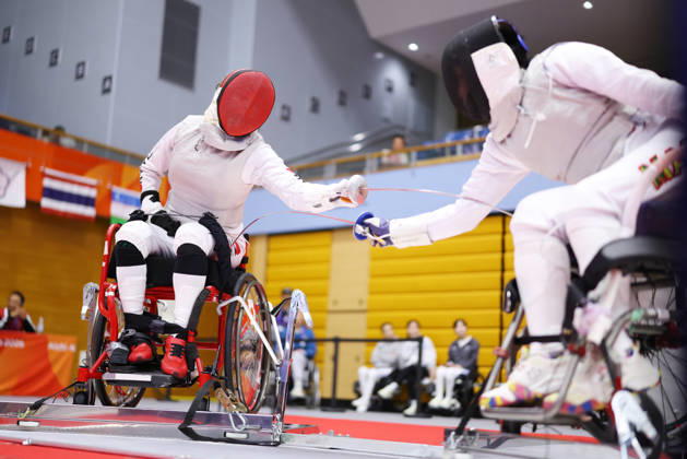Miki Kimura (JPN), OCTOBER 19, 2026 - Para Fencing : Women s Foil Category A Round of pool during the Asian Para Games Aichi-Nagoya 2026 at Nagoya City Inae Sports Center in Aichi, Japan. Noxthirdxpartyxsales  aflo_357259610 NaokixMoritax