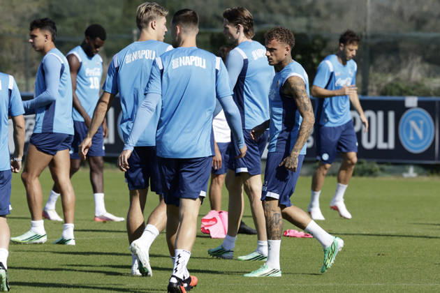training session SSC Napoli UEFA Champions League group stage matchday 3 fixture between SSC Napoli and Bodo Glimt at the SSC Napoli training centre in Castelvoturno, Caserta, on 19, October, 2026. _BPH9305 Copyright: xAntonioxBalascox