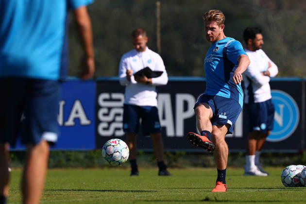 Napoli’s Kevin De Bruyne During training at the SSC Napoli sports center, Champions League Napoli - Bodo Glimt Castel Volturno (CE) on October 19 , 2026  Copyright: xAlessandroxGarofalo LaPressex