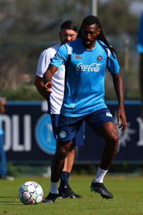 Napoli’s Andre-Frank Zambo Anguissa During training at the SSC Napoli sports center, Champions League Napoli - Bodo Glimt Castel Volturno (CE) on October 19 , 2026  Copyright: xAlessandroxGarofalo LaPressex