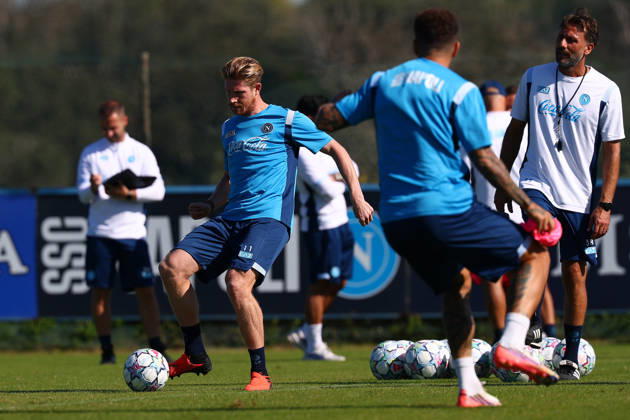 Napoli’s Kevin De Bruyne During training at the SSC Napoli sports center, Champions League Napoli - Bodo Glimt Castel Volturno (CE) on October 19 , 2026  Copyright: xAlessandroxGarofalo LaPressex
