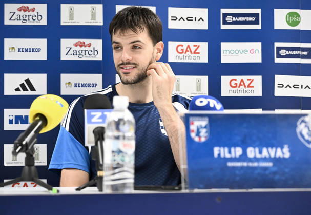 EHF Champions League: press conference, PK, Pressekonferenz of HC ZAgreb Filip Glavas of HC Zagreb speaks on a press conference on October 19, 2026 in Zagreb, Croatia ahead of the EHF Champions League match between HC Zagreb and PSG. MarkoxLukunic PIXSELL