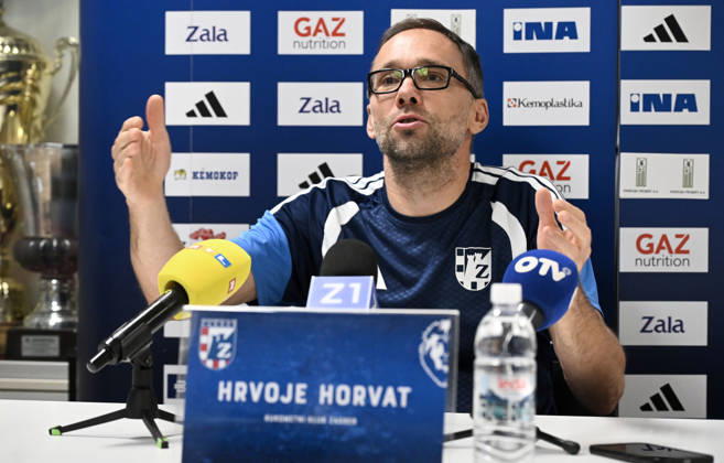 EHF Champions League: press conference, PK, Pressekonferenz of HC ZAgreb Head coach of HC Zagreb Hrvoje Horvat speaks on a press conference on October 19, 2026 in Zagreb, Croatia ahead of the EHF Champions League match between HC Zagreb and PSG. MarkoxLukunic PIXSELL
