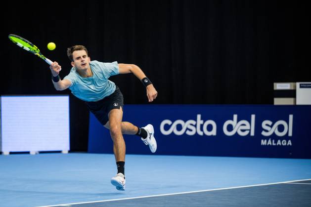 Petr Nouza of the Czech Republic pictured in action during the European Open ATP, Tennis Herren tennis tournament in Brussels, on Monday 19 October. This year s edition of the tournament is taking place from 17 to 25 October JASPERxJACOBS  x190285555x