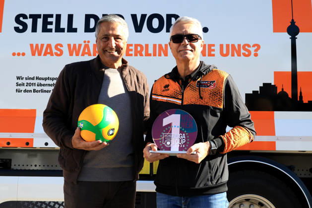 19.10.2026, DEU, GER , Deutschland, Volleyball, BR Volleys PK, Saison 2026 2027), Berlin, BR Volleys Geschäftsfuehrer Kaweh Niroomand, Headcoach Andrea Anastasi, Kapitän Ruben Schott nordphoto GmbH Engler Berlin Berlin Berlin Deutschland Copyright: xNordphotox xEnglerx