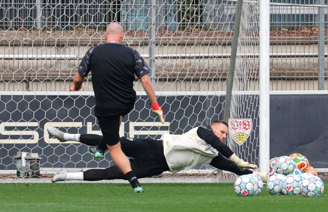 19.10.2026, Stuttgart, Fußball UEFA Champions League, Saison 2026-2027, VfB Stuttgart Training, Marius Funk
