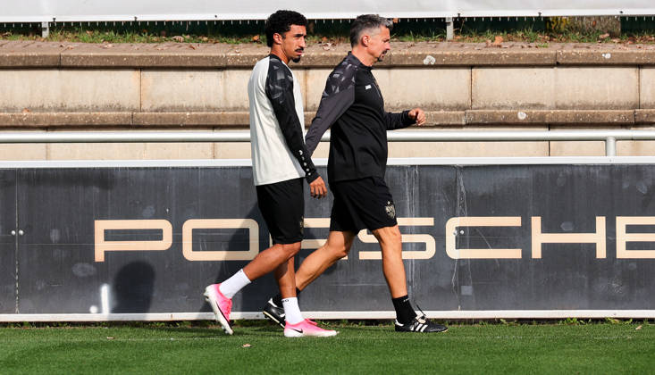 19.10.2026, Stuttgart, Fußball UEFA Champions League, Saison 2026-2027, VfB Stuttgart Training, Tiago Tomas, Maik Franz