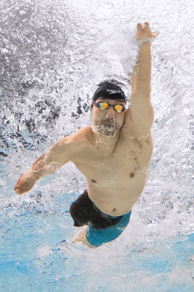 Aichi-Nagoya Asian Para Games: Swimming Six-time Paralympian swimmer Takayuki Suzuki of Japan competes en route to winning the Aichi-Nagoya Asian Para Games men s 50-meter freestyle S4 gold in Nagoya, central Japan, on Oct. 19, 2026.  A14AA0005631270P