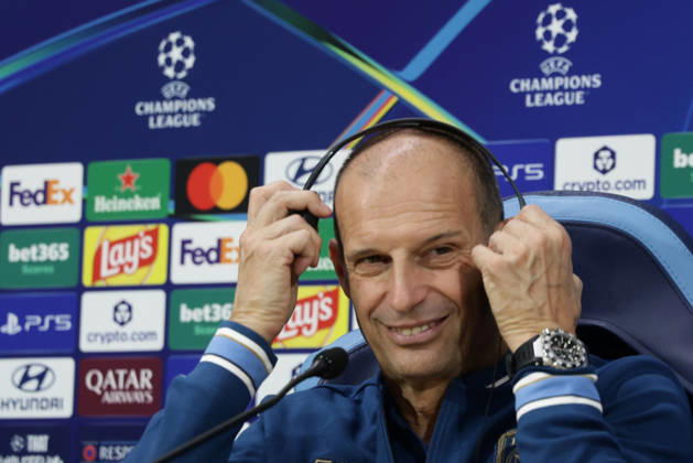 press conference, PK, Pressekonferenz SSC Napoli Napoli™s Italian coach Massimiliano Allegri during the SSC Napoli press conference the day before the Champions League football match against Bodo Glimt at the Diego Armando Maradona stadium in Napoli on 19, October, 2026. ABP11857 Copyright: xAntonioxBalascox