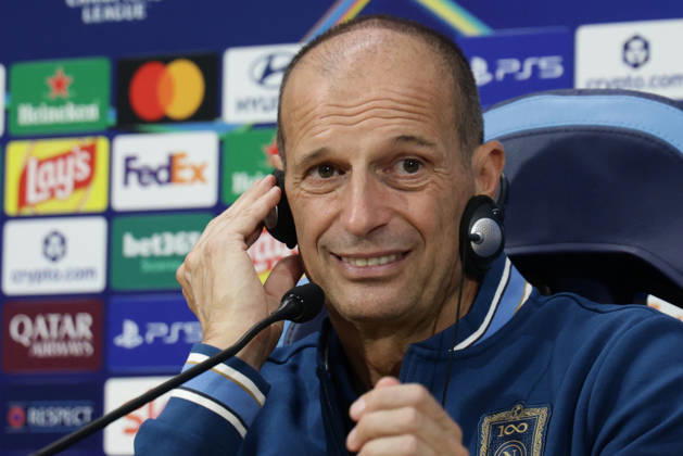 press conference, PK, Pressekonferenz SSC Napoli Napoli™s Italian coach Massimiliano Allegri during the SSC Napoli press conference the day before the Champions League football match against Bodo Glimt at the Diego Armando Maradona stadium in Napoli on 19, October, 2026. ABP11862 Copyright: xAntonioxBalascox