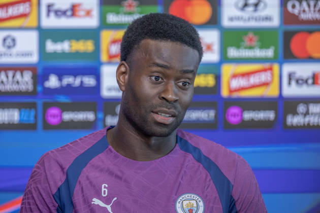Manchester City Training Session And press conference, PK, Pressekonferenz - UEFA Champions League 2026 27 League Phase MD3 Marc Guehi 6 of Manchester City F.C. attends a press conference prior to the UEFA Champions League match against AEK Athens at the Etihad Stadium in Manchester, on October 19, 2026. Manchester Manchester United, ManU Kingdom  Copyright: xMIxNewsx originalFilename:fletcher-manchest261019_npbnx.jpg