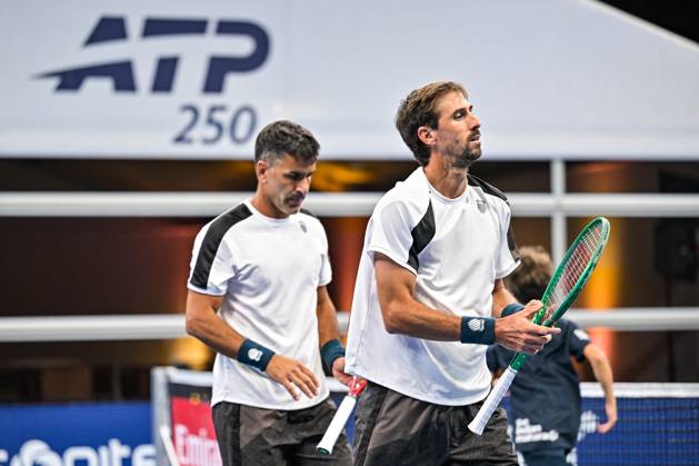 Maximo Gonzalez of Argentina, Andres Molteni of Argentina pictured during the European Open ATP, Tennis Herren tennis tournament in Brussels, on 19 October. This year s edition of the tournament is taking place from 17 to 25 October DAVIDxPINTENS  x190298323x