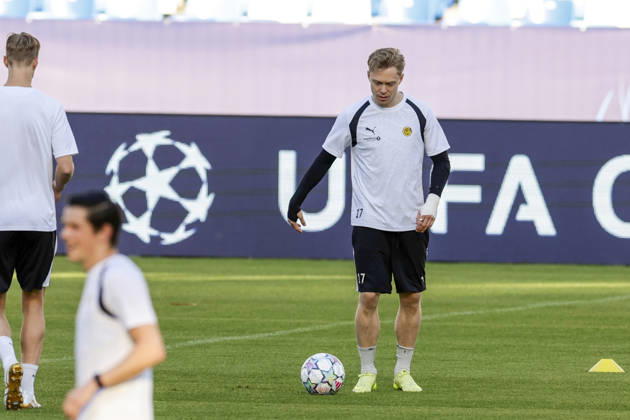 training session Bodo Glimt Bodo Glimt s Norwegian forward Ola Brynhildsen during training of the UEFA Champions League Bodo Glimt against SSC Napoli at Diego Armando Maradona Stadium on October, 19, 2026 in Naples, _BPH0026 Copyright: xAntonioxBalascox