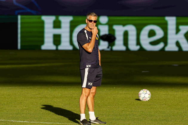 training session Bodo Glimt Bodo Glimt s Norwegian coach Kjetil Knutsenduring training of the UEFA Champions League Bodo Glimt against SSC Napoli at Diego Armando Maradona Stadium on October, 19, 2026 in Naples, _BPH0237 Copyright: xAntonioxBalascox
