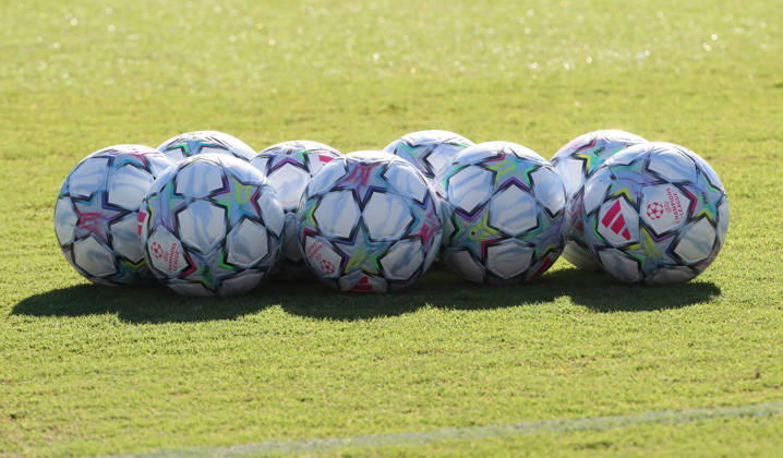 IPA89917382 - October 19, 2026 Champions League: Gasperini press conference, PK, Pressekonferenz + Training Sessions In the photo: Champions balls (Photo by Gino Mancini)  Copyright: xGinoxMancini IPAxSportx xx IPA89917382 IPA89917382