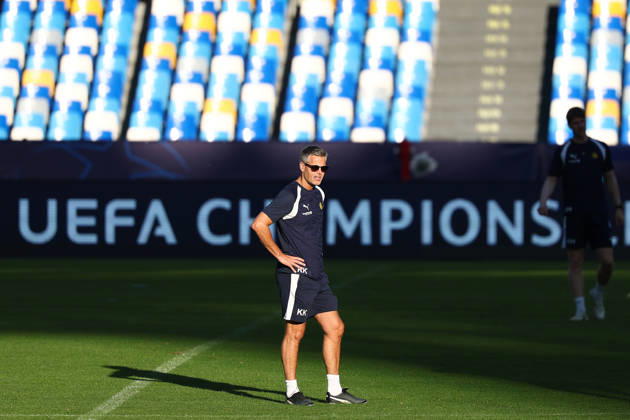 Bodo Glimt s head coach Kjetil Knutsen During the Napoli-Bodo Glimt Champions League , Bodø Glimt training sessionat the Diego Armando Maradona Stadium on October 19, 2026.  Copyright: xAlessandroxGarofalo LaPressex