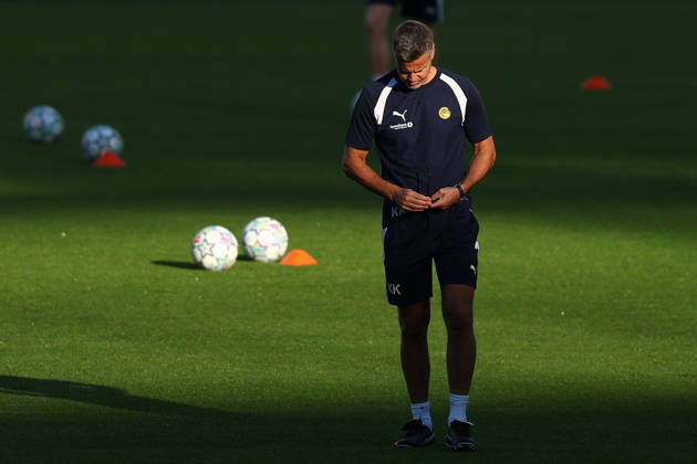 Bodo Glimt s head coach Kjetil Knutsen During the Napoli-Bodo Glimt Champions League , Bodø Glimt training sessionat the Diego Armando Maradona Stadium on October 19, 2026.  Copyright: xAlessandroxGarofalo LaPressex